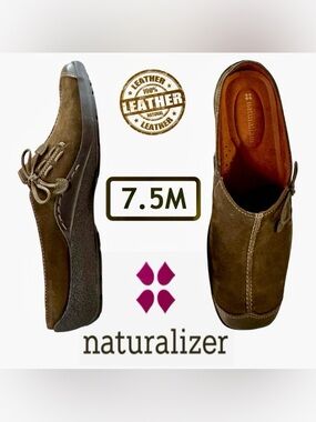 NEW Naturalizer Natural Soul FANNER Suede Leather Mules (7.5M)